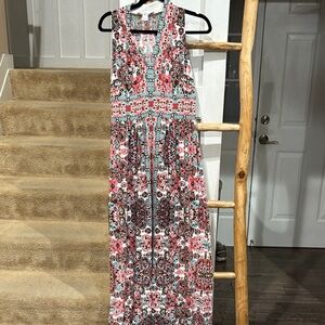 Wisp V Neck Floral Sleeveless Maxi Dress